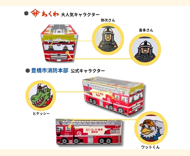 はしご消防車セット ~豊橋レッドジラフ54~