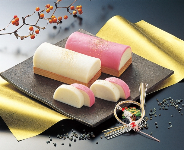 迎春蒲鉾「明」紅白