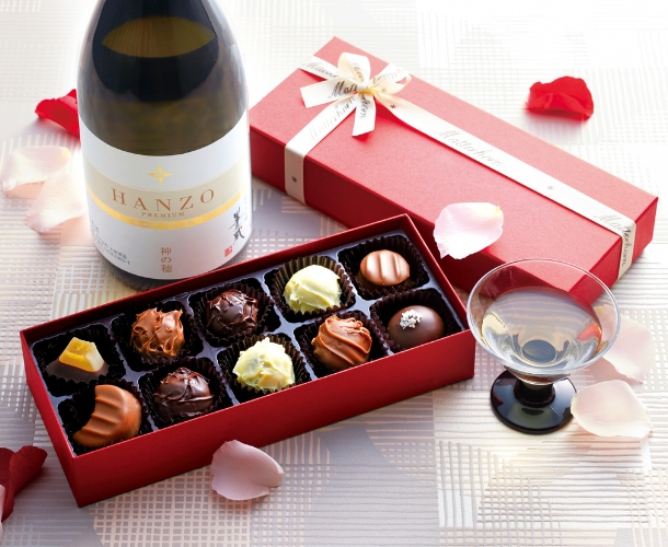 半蔵 純米大吟醸「プレミアムHANZO」＋マッターホーンチョコレート