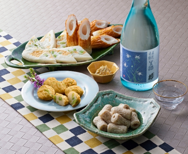 家飲みちくわセット【日本酒B・蓬莱泉特別純米生酒】(送料込)