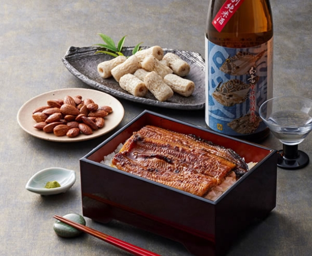 極上豊橋うなぎ＆白老辛口特別純米酒＆おつまみセット(送料込)